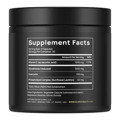 Terra Elmnt bottle cap closeup highlighting liposomal delivery