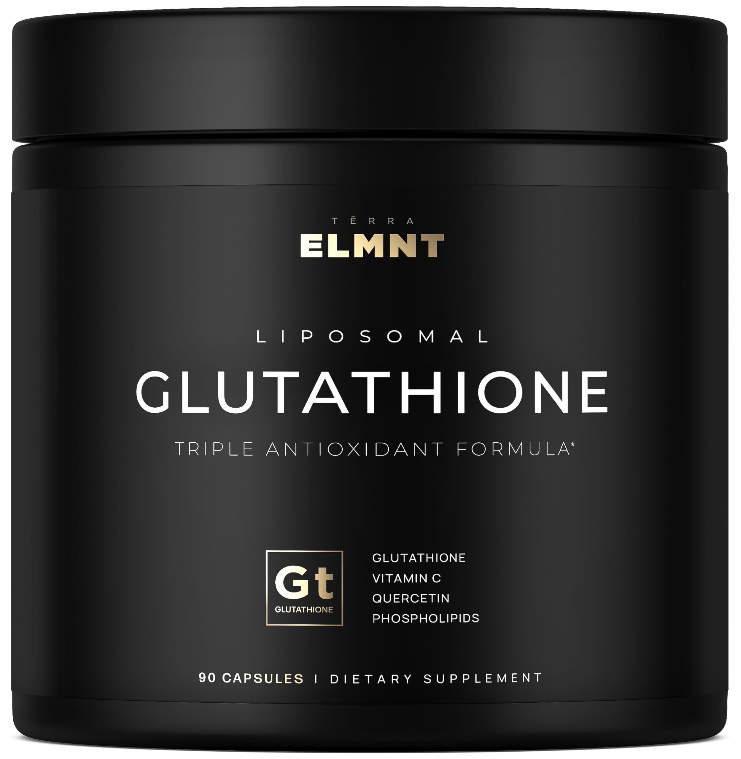Terra Elmnt 2150mg liposomal glutathione bottle for daily wellness support