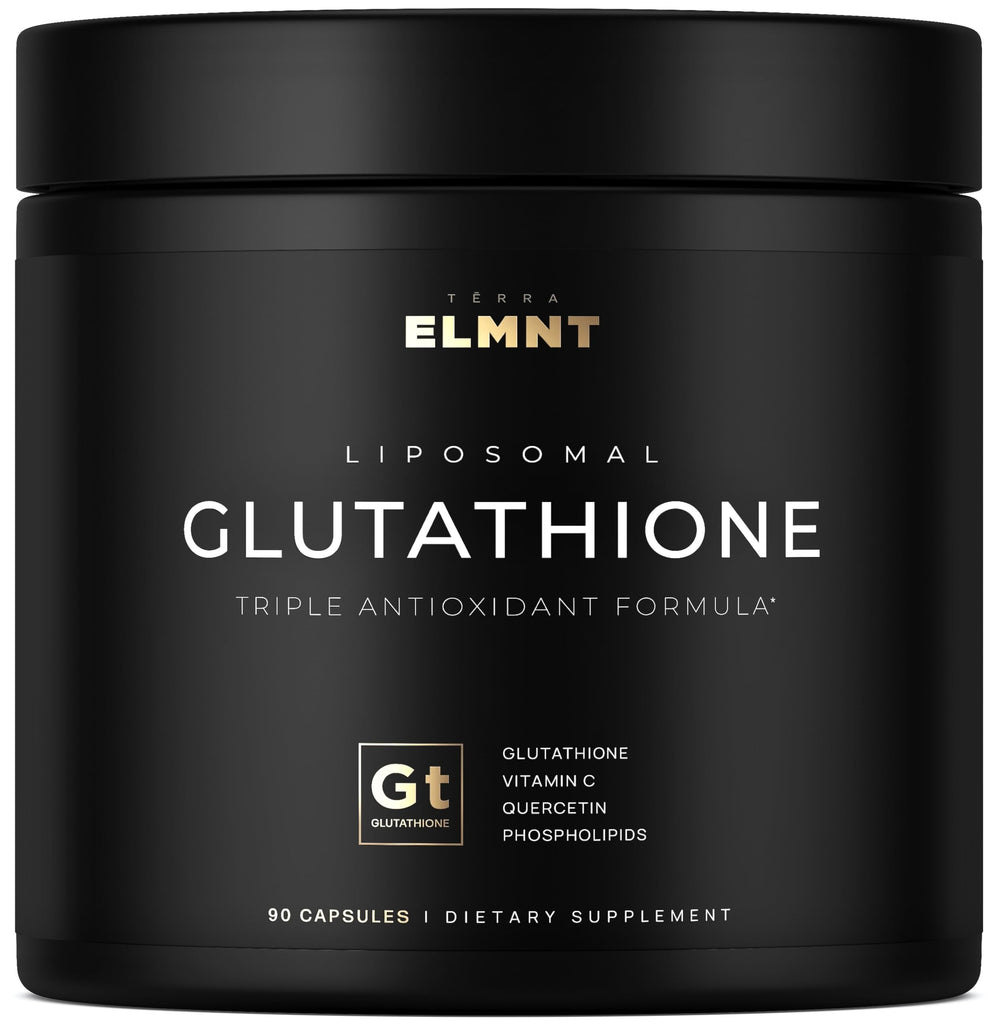 Terra Elmnt 2150mg liposomal glutathione bottle for daily wellness support