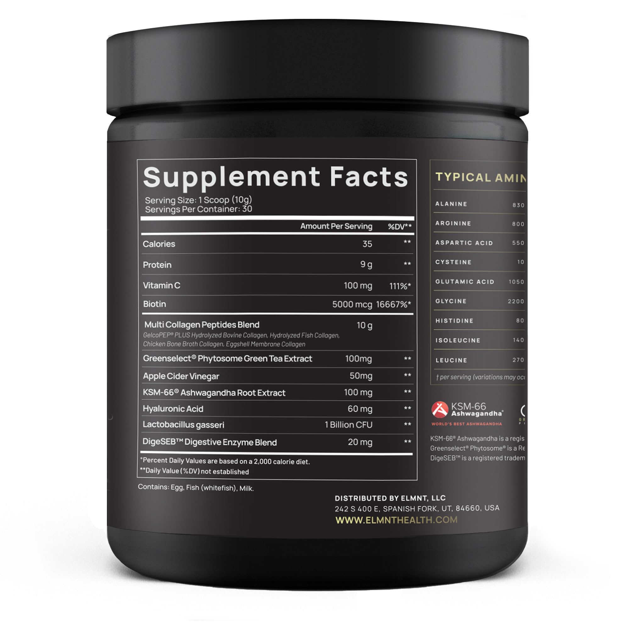 TERRA ELMNT Collagen Burn scoop over powder for easy mixing