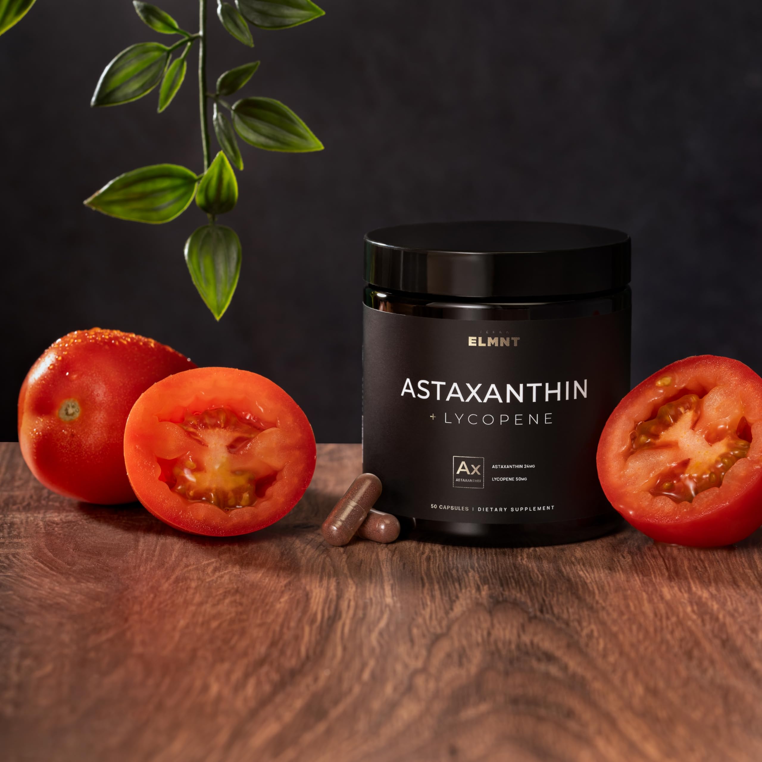 Terra Elmnt tomato-derived lycopene emphasizes plant-based antioxidants.