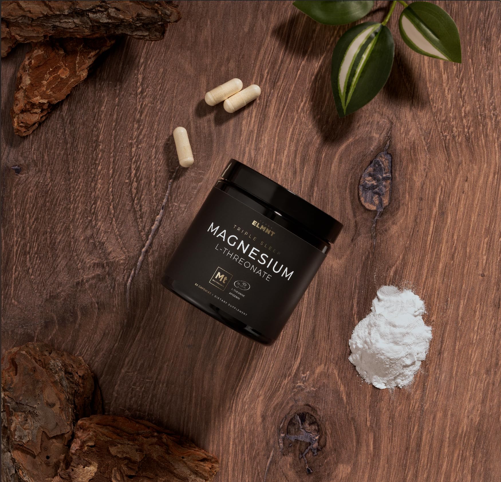 Terra Elmnt Triple Sleep label front conveys sleep-supporting ingredients promise