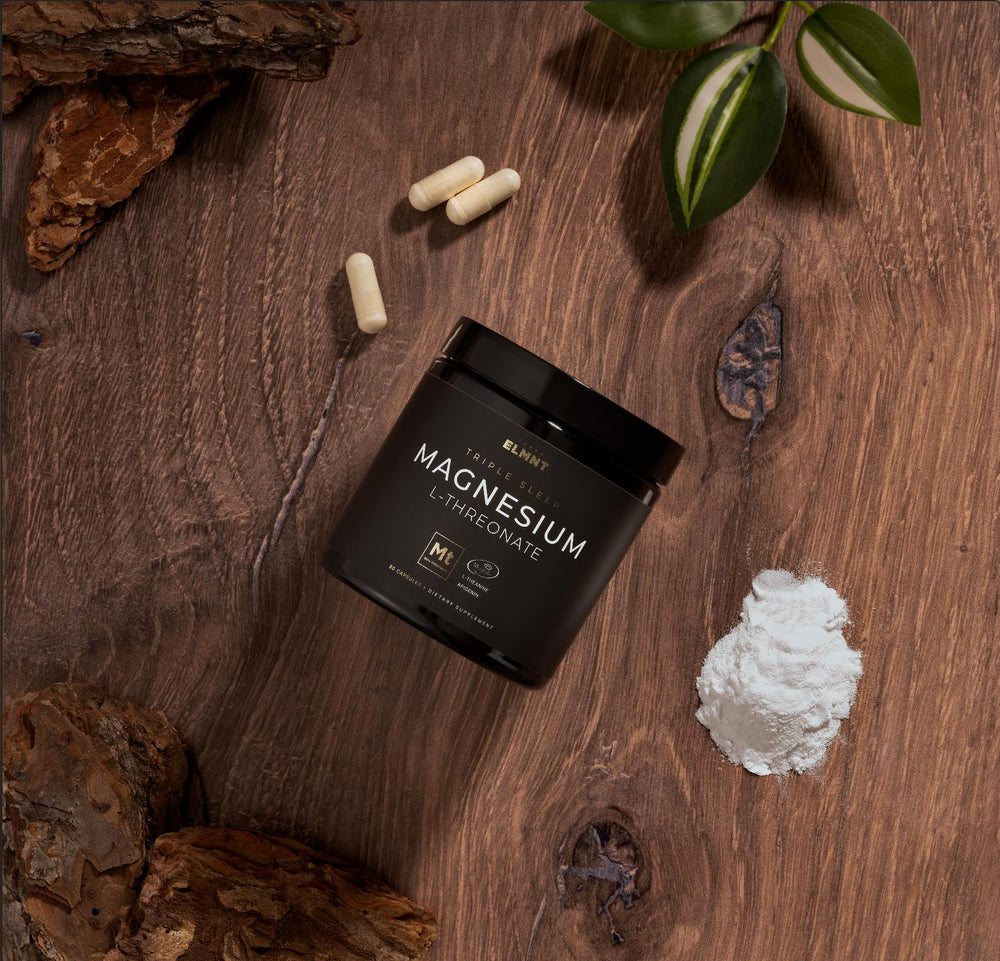 Terra Elmnt Triple Sleep label front conveys sleep-supporting ingredients promise