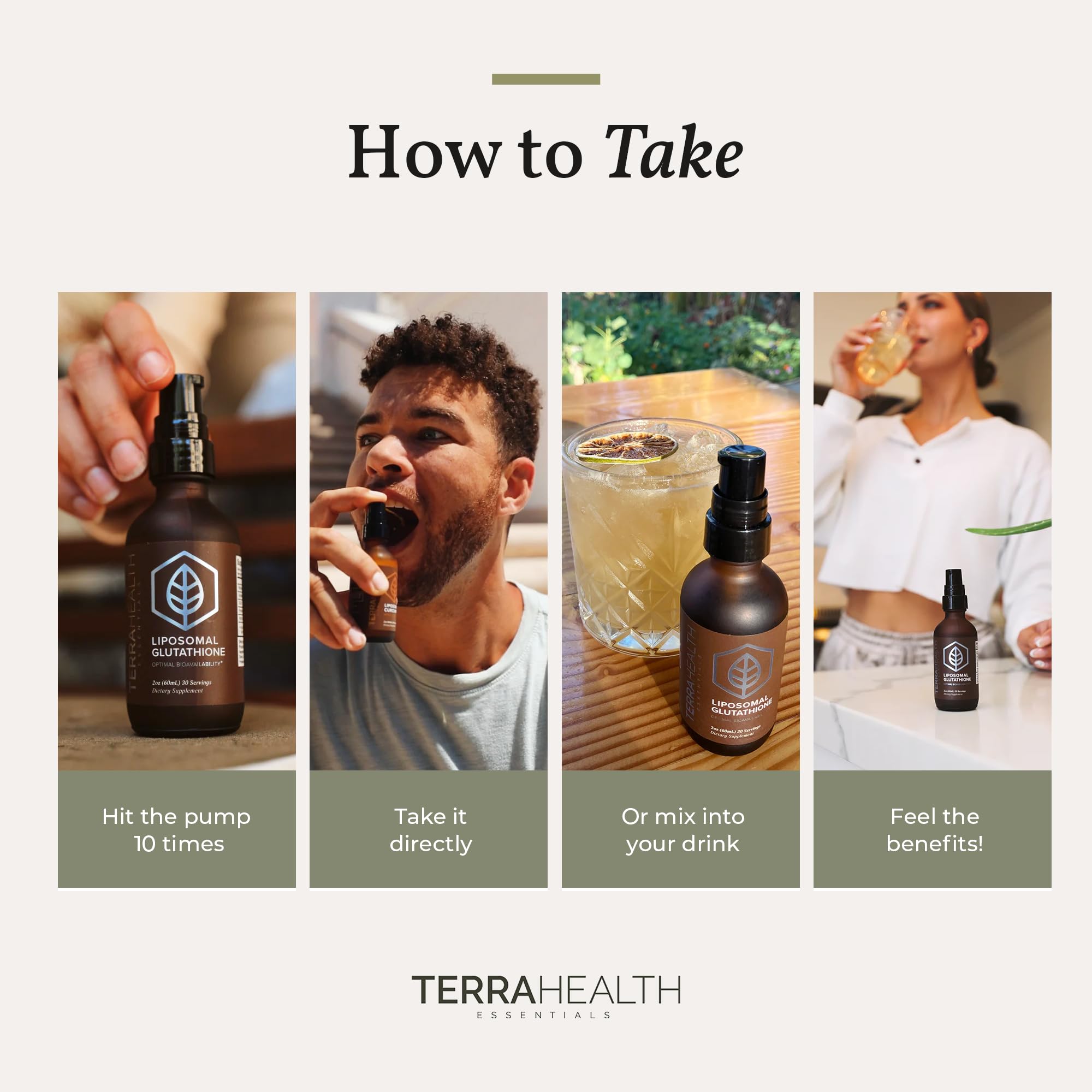 Terra Health Essentials antioxidants concept with a subtle glow.