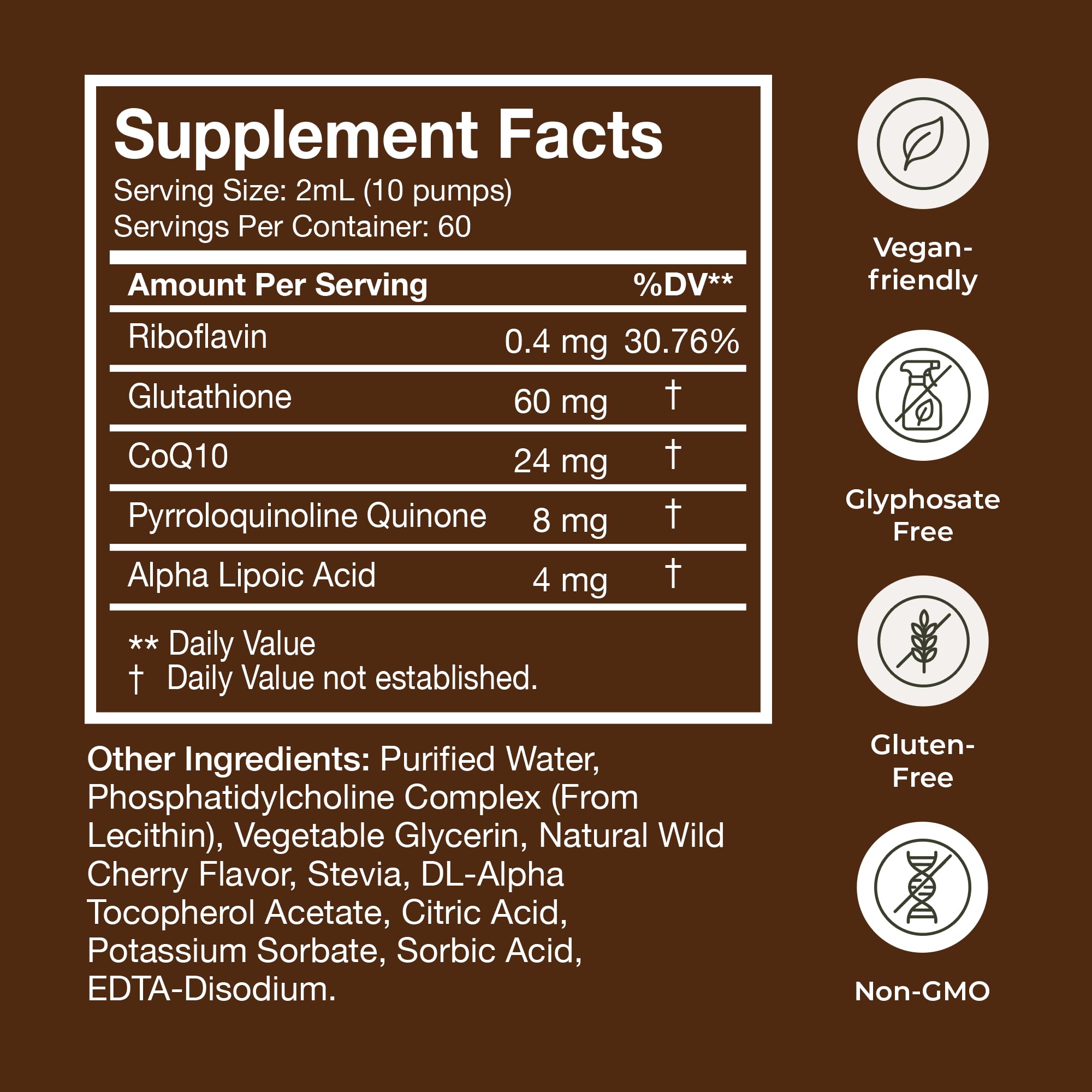 Terra Health Essentials liposomal glutathione pump-dispense offers mess-free dosing.