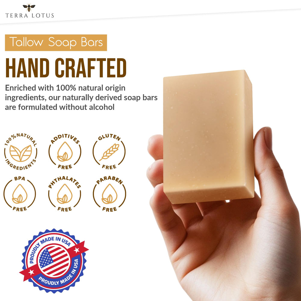 Creamy lather from Terra Lotus soap ideal for daily face and body cleansing.