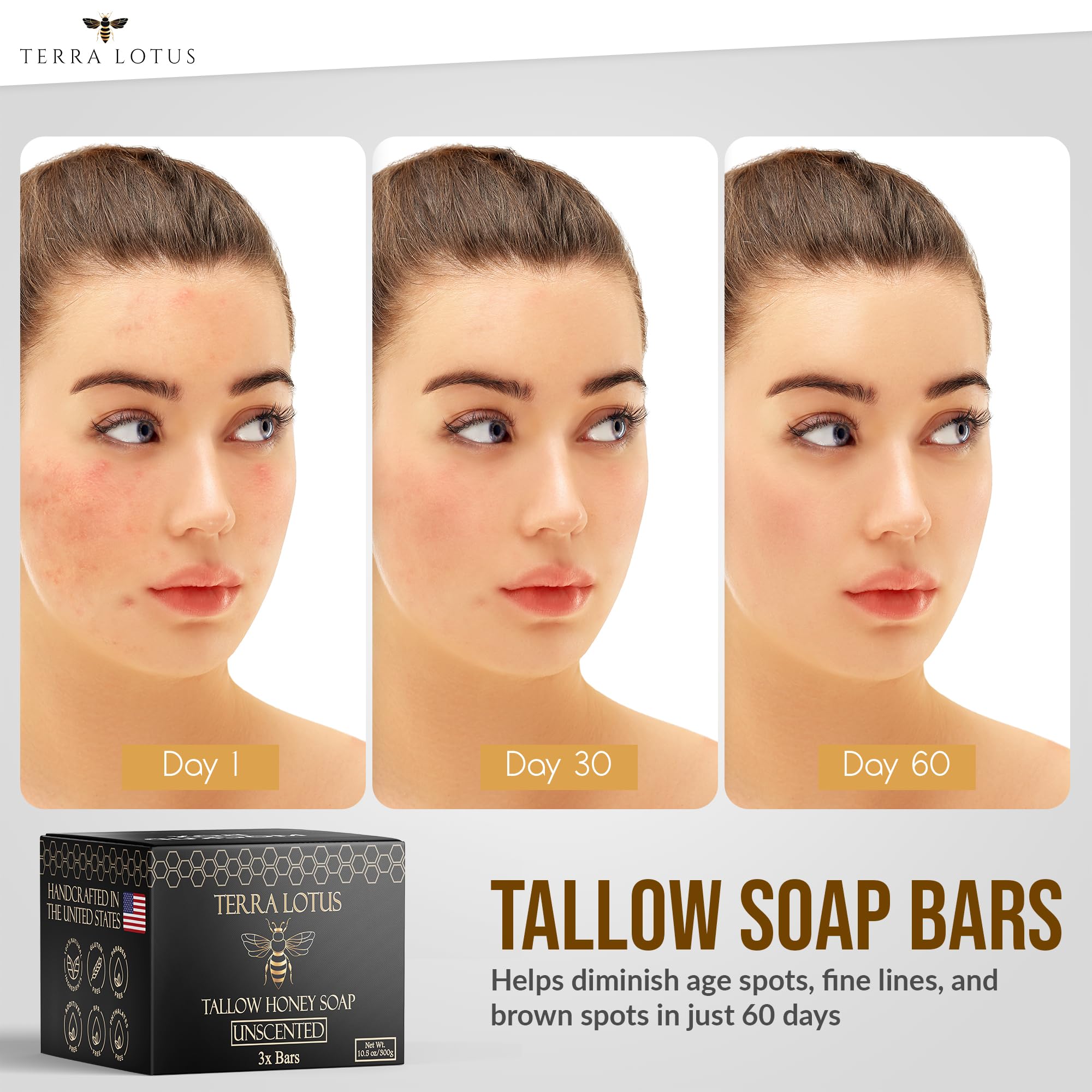 Terra Lotus creamy-lather soap shows gentle cleansing and nourishment.