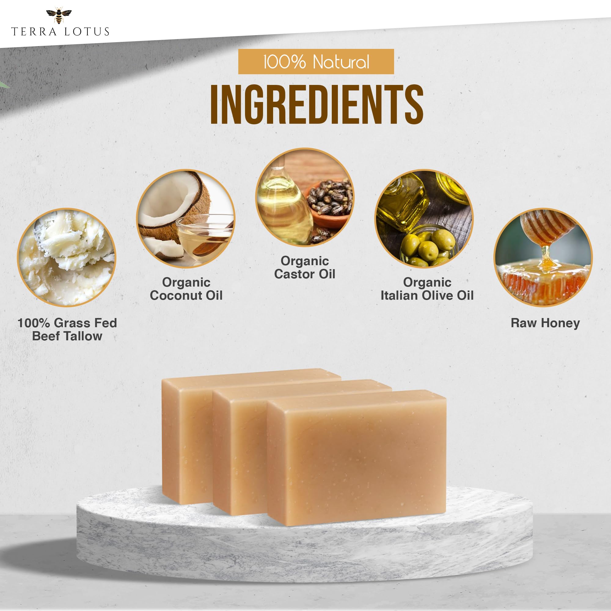 Terra Lotus Organic Oils blend highlighting natural hydration and softness.