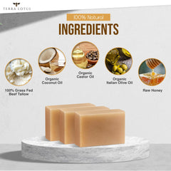 Terra Lotus organic oils blend for balanced cleansing and hydration.