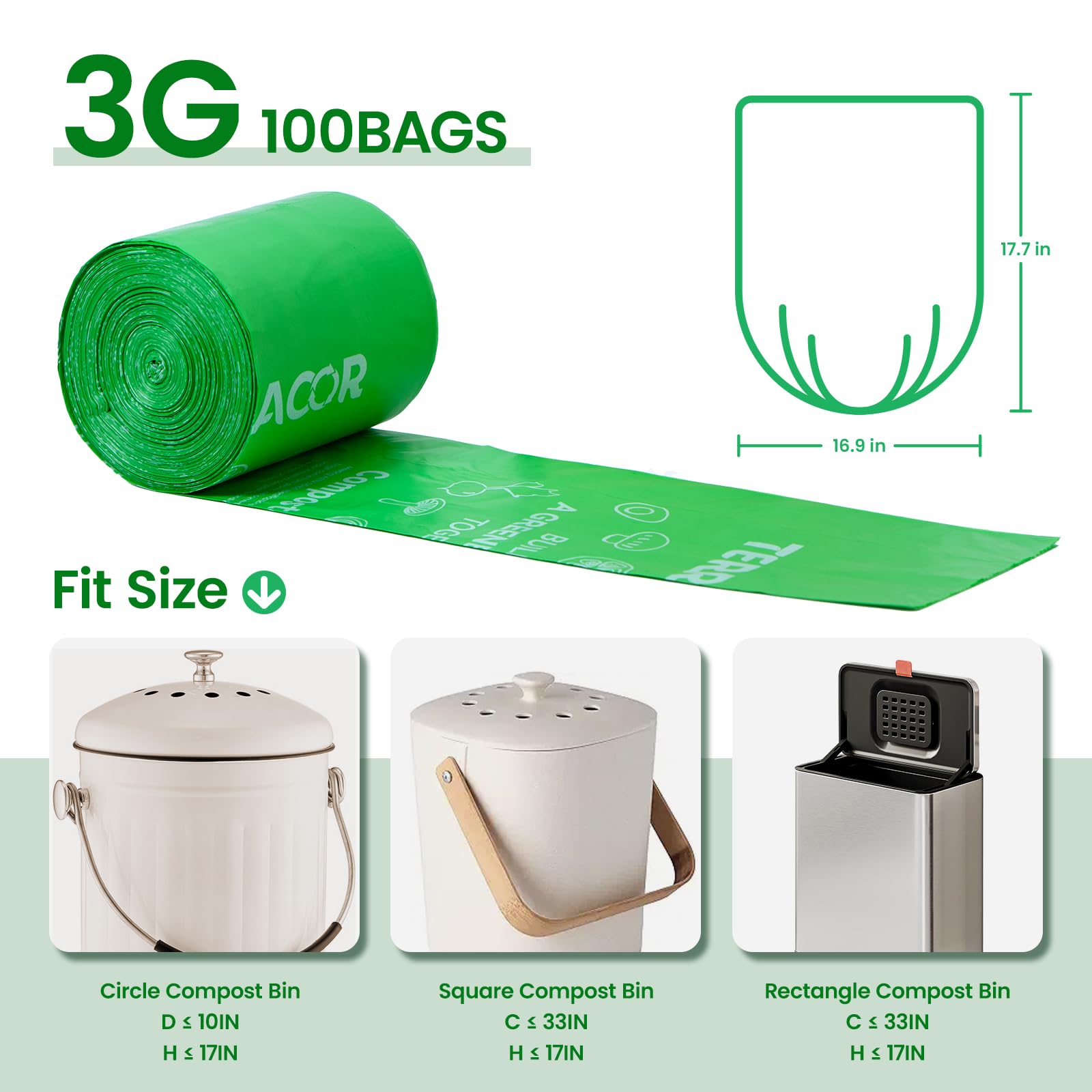 Terracor BPI certified label indicating compostability and standards compliance.