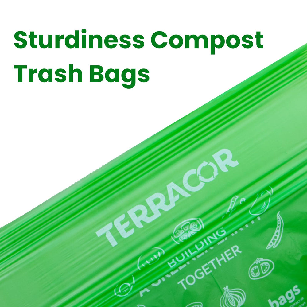 Terracor bags made from plant-based PLA and PBAT for sustainable use.