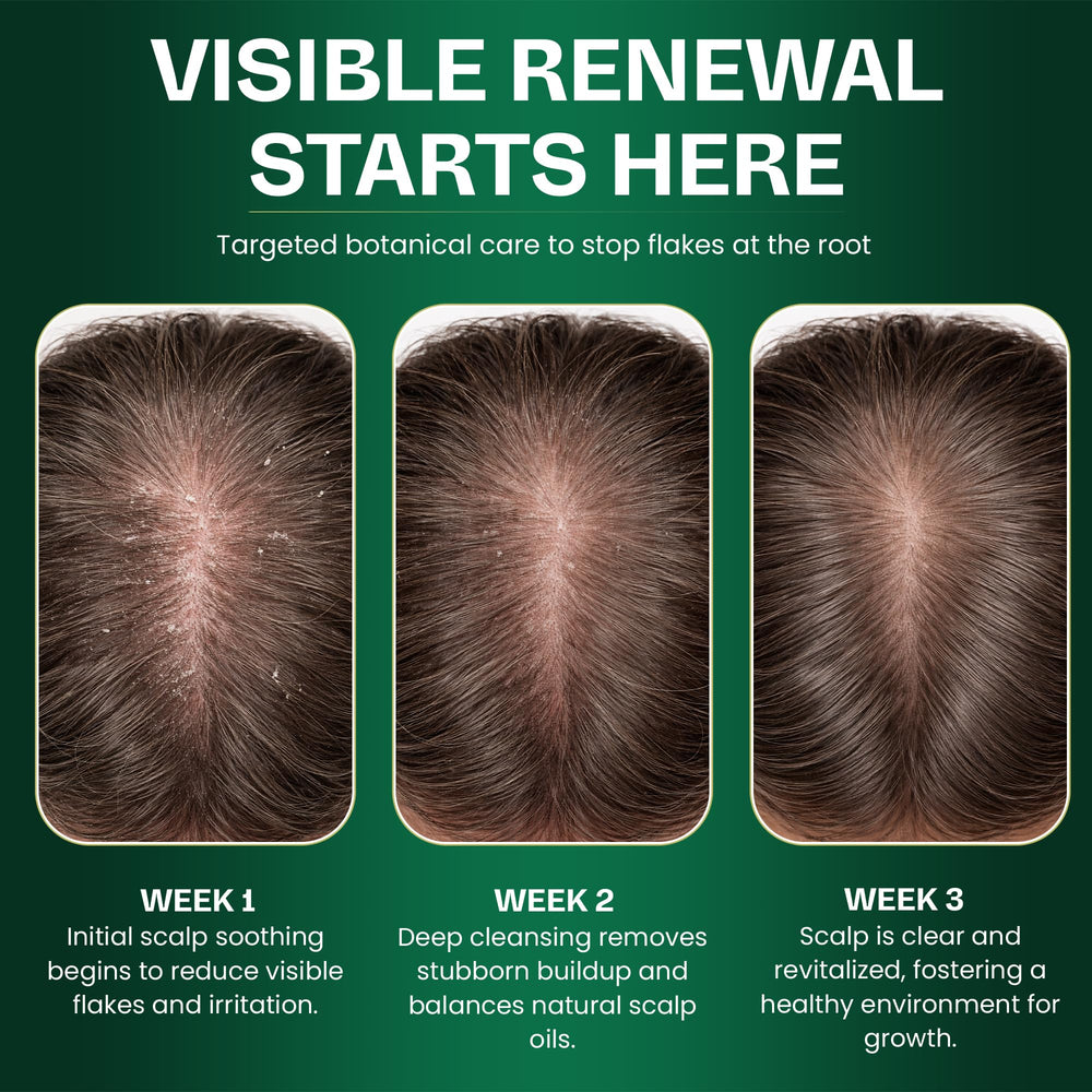 Terramed finished hair look shows healthier shine and volume after using set.