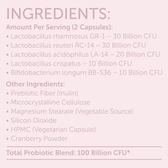 Terramed Just Think Comfort natural ingredients graphic communicates gentle BV care.