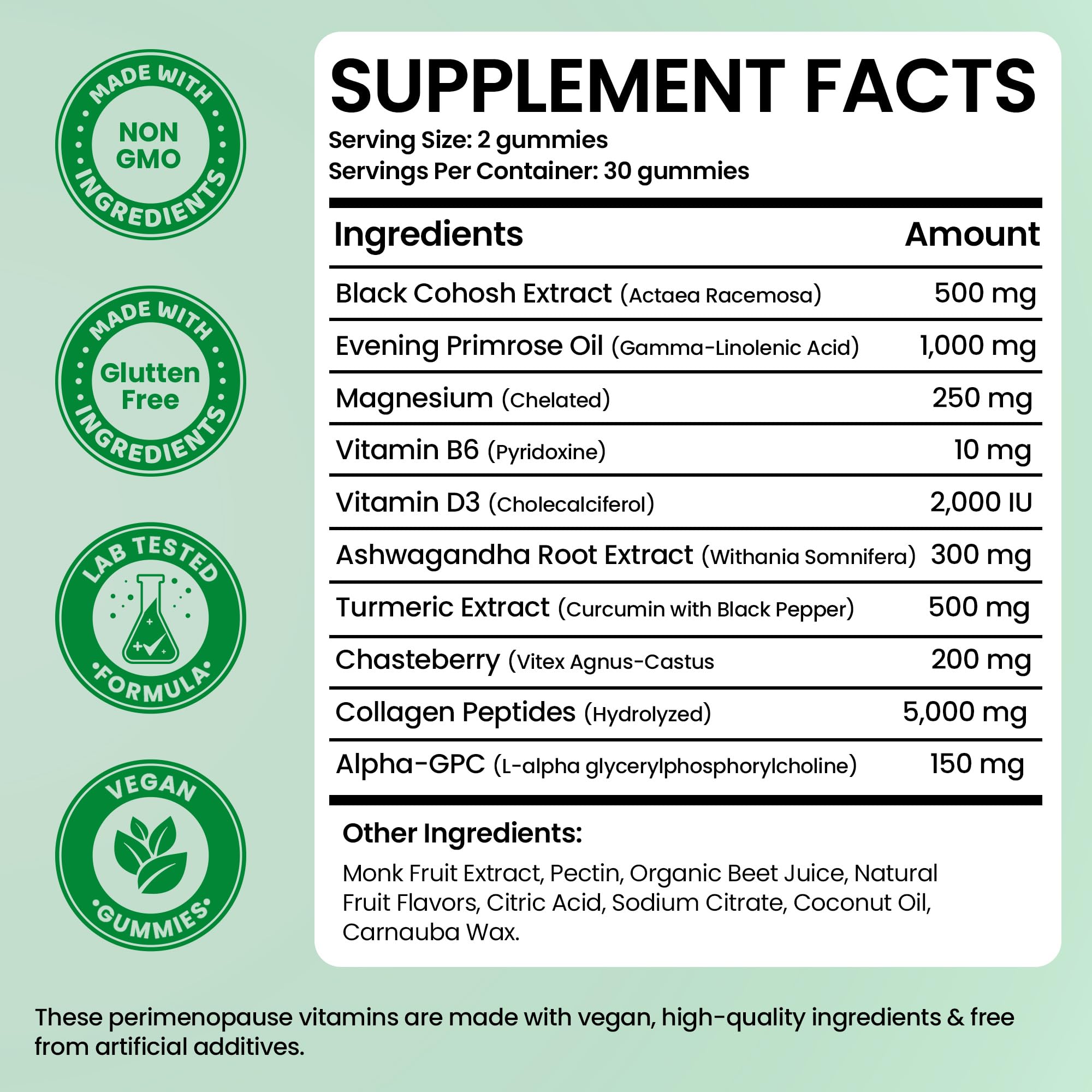 Terramed Just Think Comfort gummies closeup highlighting vegan formula