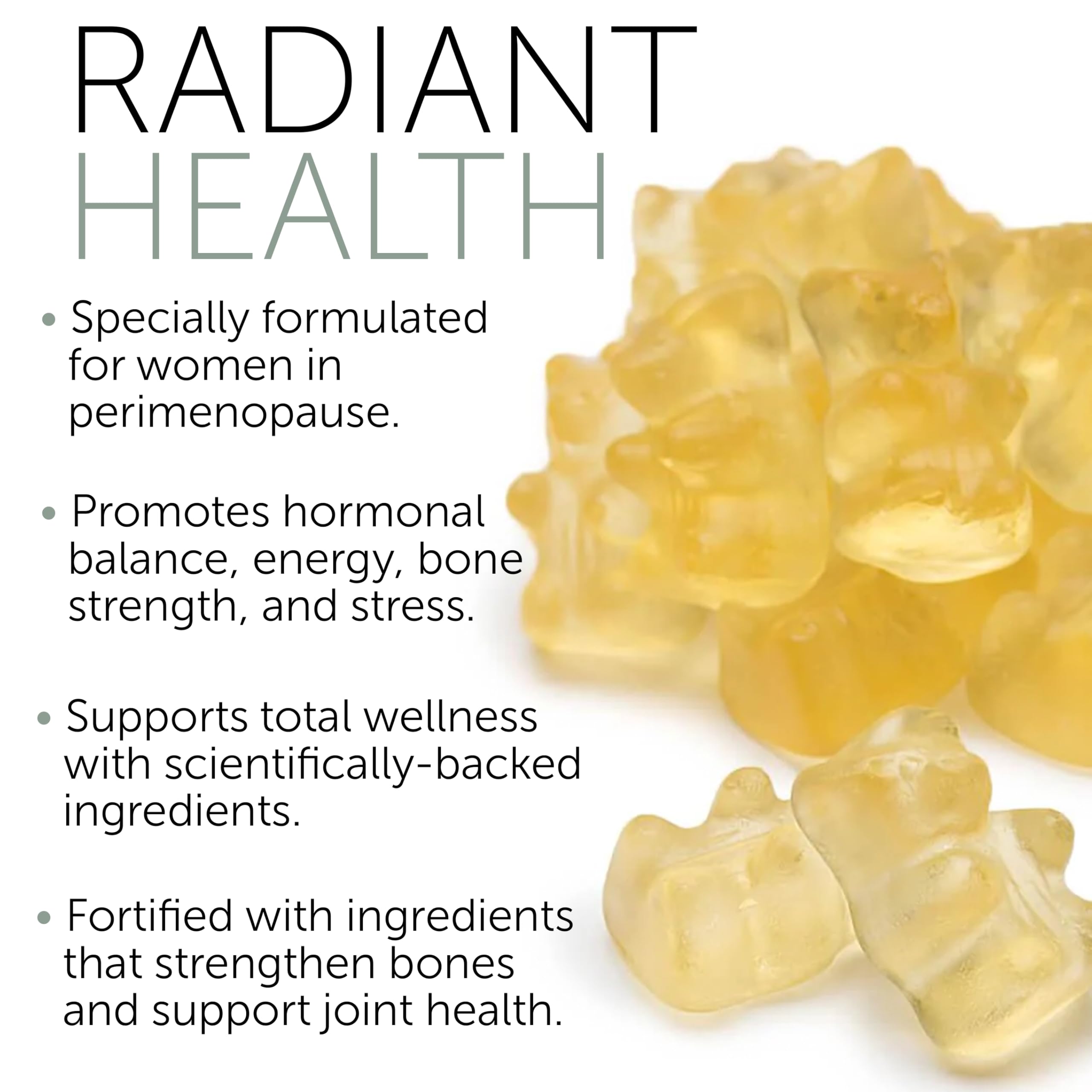 Terramed Just Think Comfort skin and hair balance gummies shown