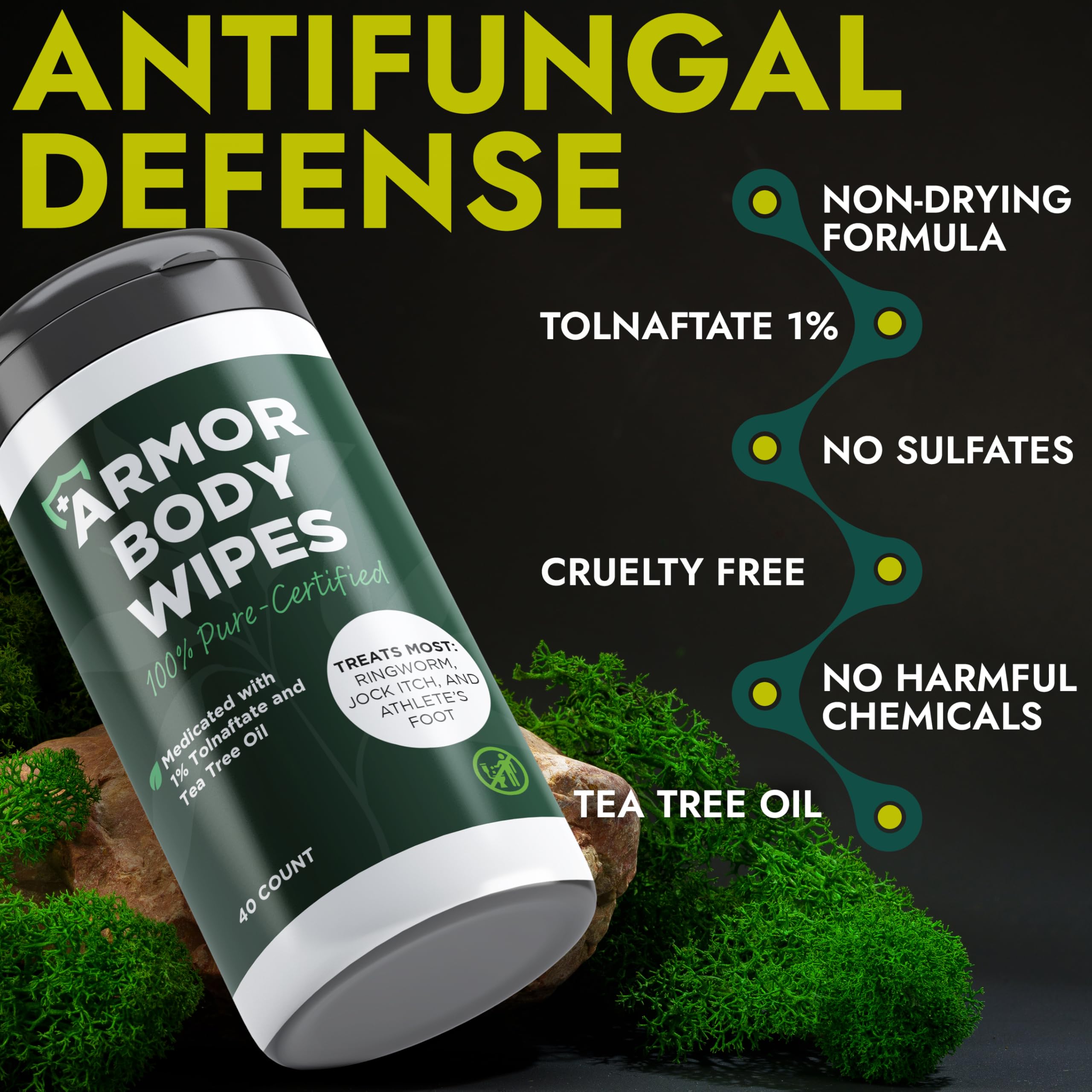 Terramed Just Think Comfort wipes with tea tree oil for refreshing cleansing