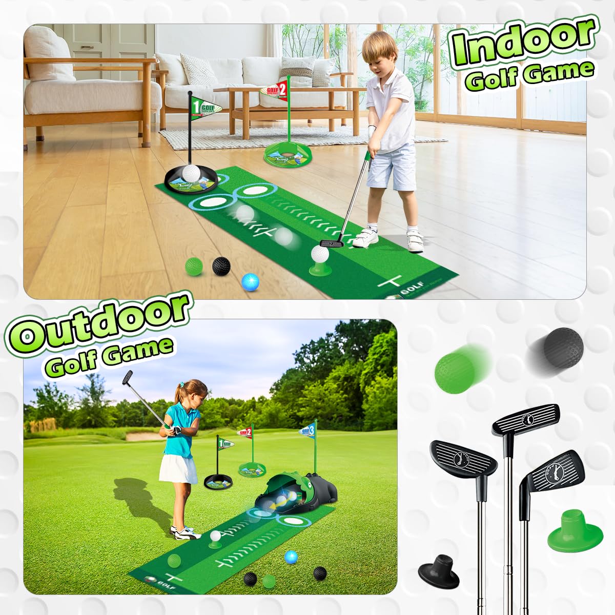 Terramus dinosaur mouth return action adds interactive fun to putting.