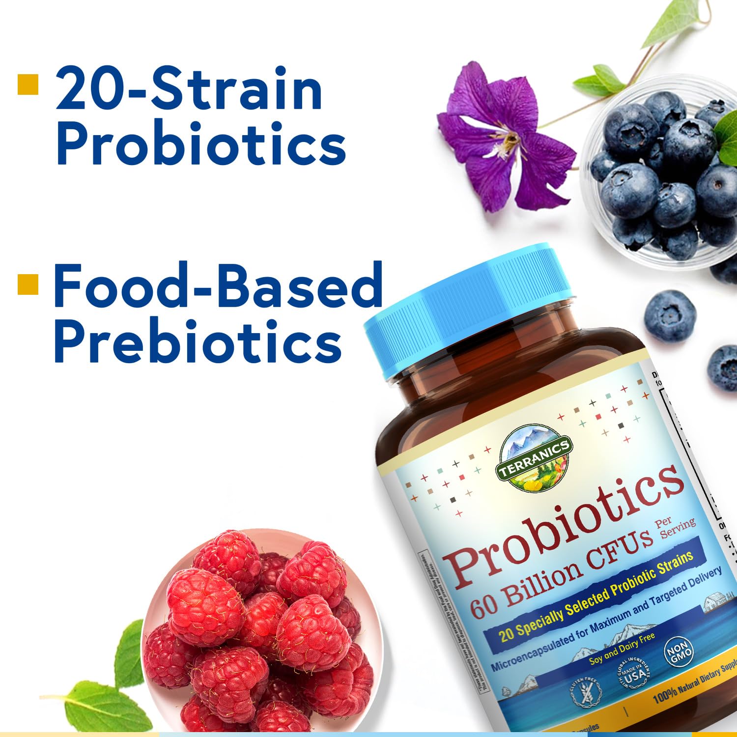 Terranics non-GMO formula highlights clean ingredients for sensitive users