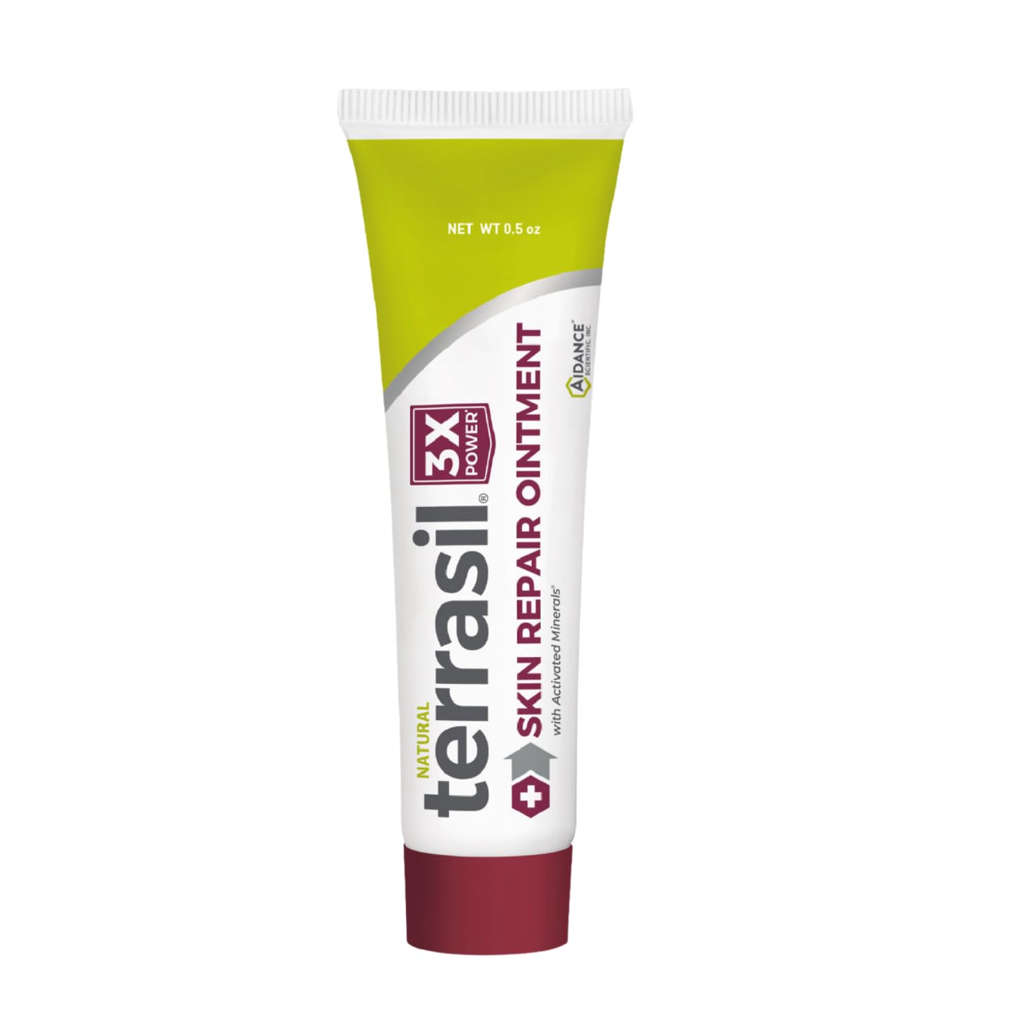 Terrasil Skin Repair bottle with activated minerals supports skin comfort and protection.