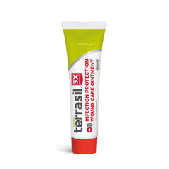 Terrasil Wound Care 3X bottle cap close-up for on-the-go first aid