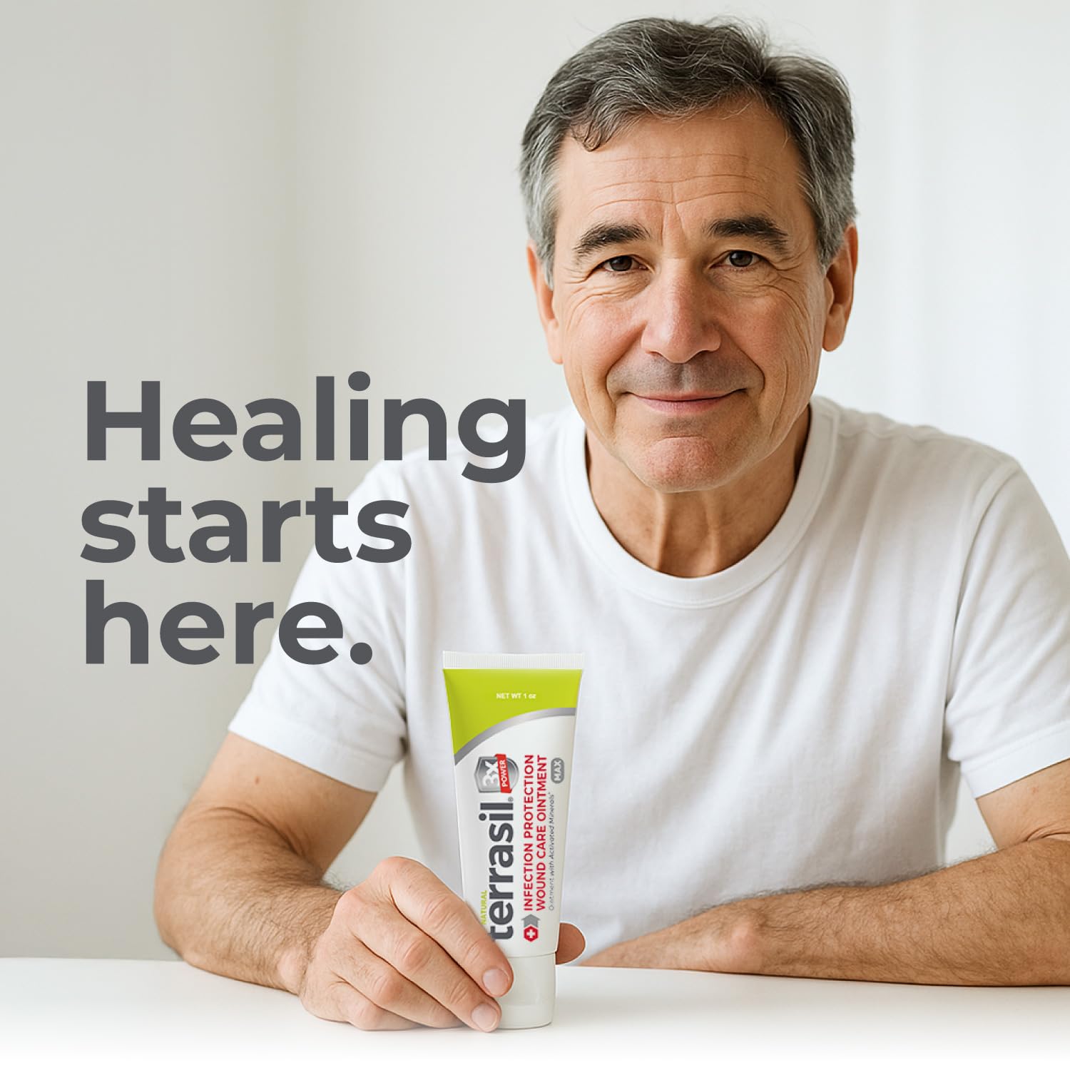 Terrasil Wound Care natural ingredients highlight safe formulation.