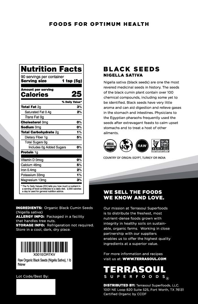 Terrasoul Black Cumin Seeds close-up highlights small seeds and rich aroma.