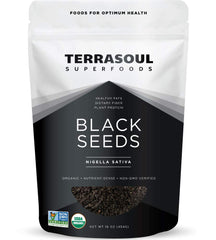 Terrasoul Black Cumin Seeds packaging shows premium organic quality for everyday cooking.