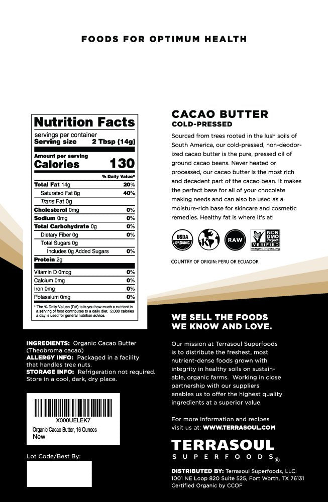 Terrasoul cacao butter melt close-up showing silky texture for skincare.