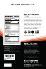 Terrasoul Cinnamon powder close-up showing fine texture ideal for smoothies