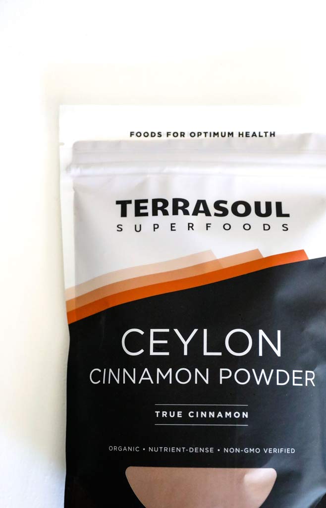 Terrasoul Organic Ceylon Cinnamon powder scoop ready for daily use