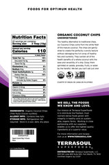 Terrasoul coconut chips raw close-up showing crisp texture and natural aroma
