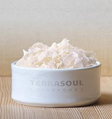 Terrasoul coconut chips sprinkled on a smoothie bowl for added crunch
