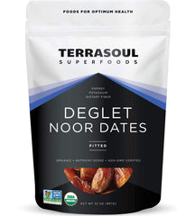Terrasoul Deglet Noor dates, pitted, 2 lb pack, ready for snacking and natural sweetness.