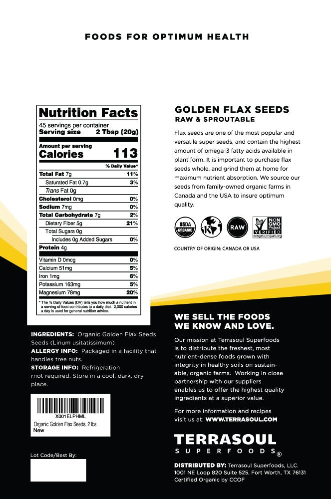 Terrasoul flax seeds measuring scoop scene, easy to add to smoothies
