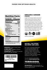 Terrasoul Ginger Powder measure spoon highlights easy dosing for curries and marinades