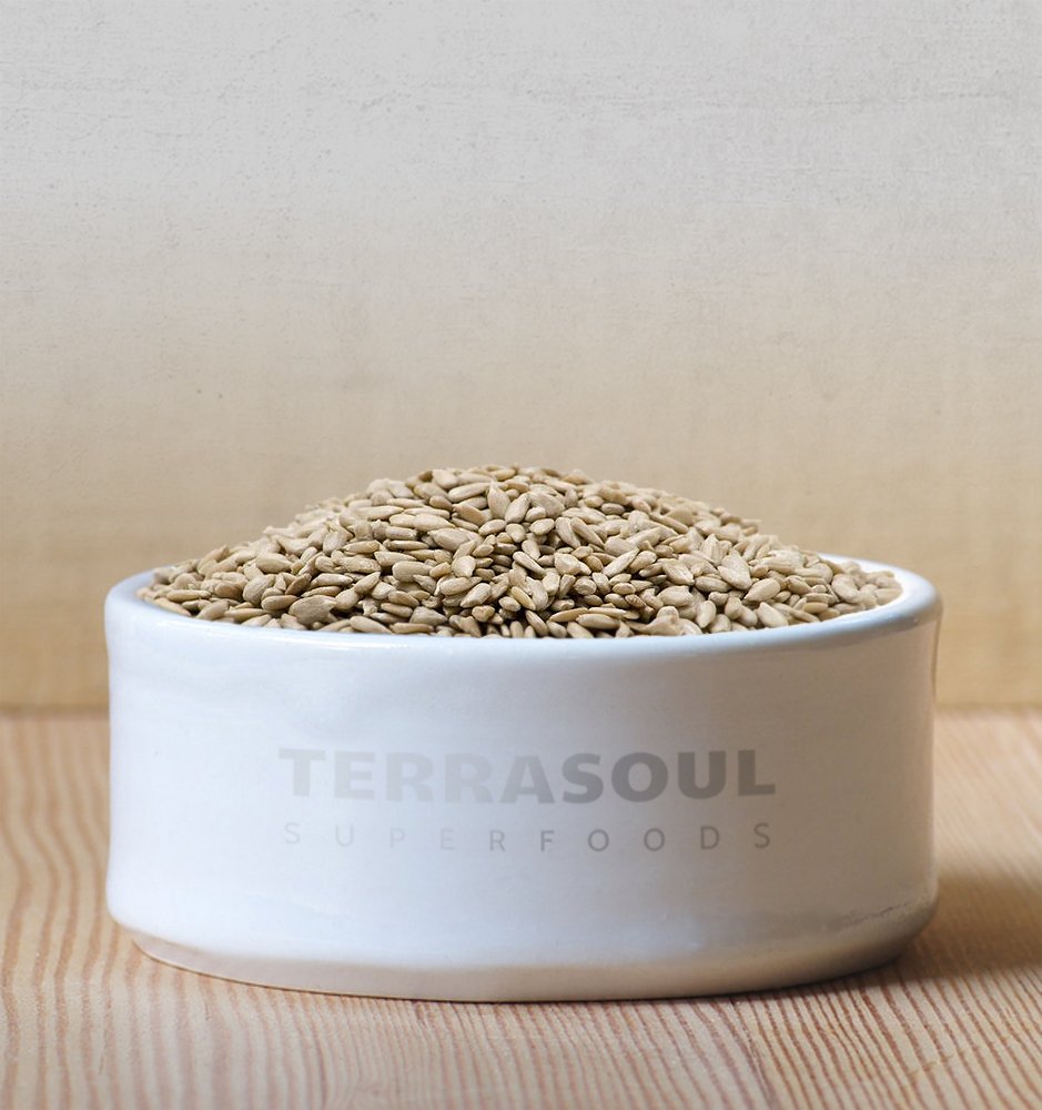 Terrasoul Sunflower Seeds organic hulled package bulk view, convenient pantry portions.