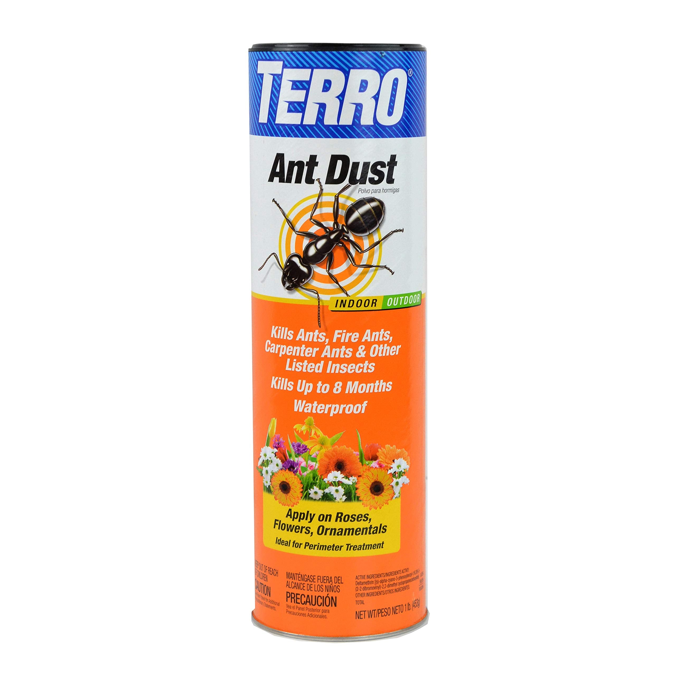 Terro Ant Dust bottle ready-to-use formula for indoor and outdoor use.