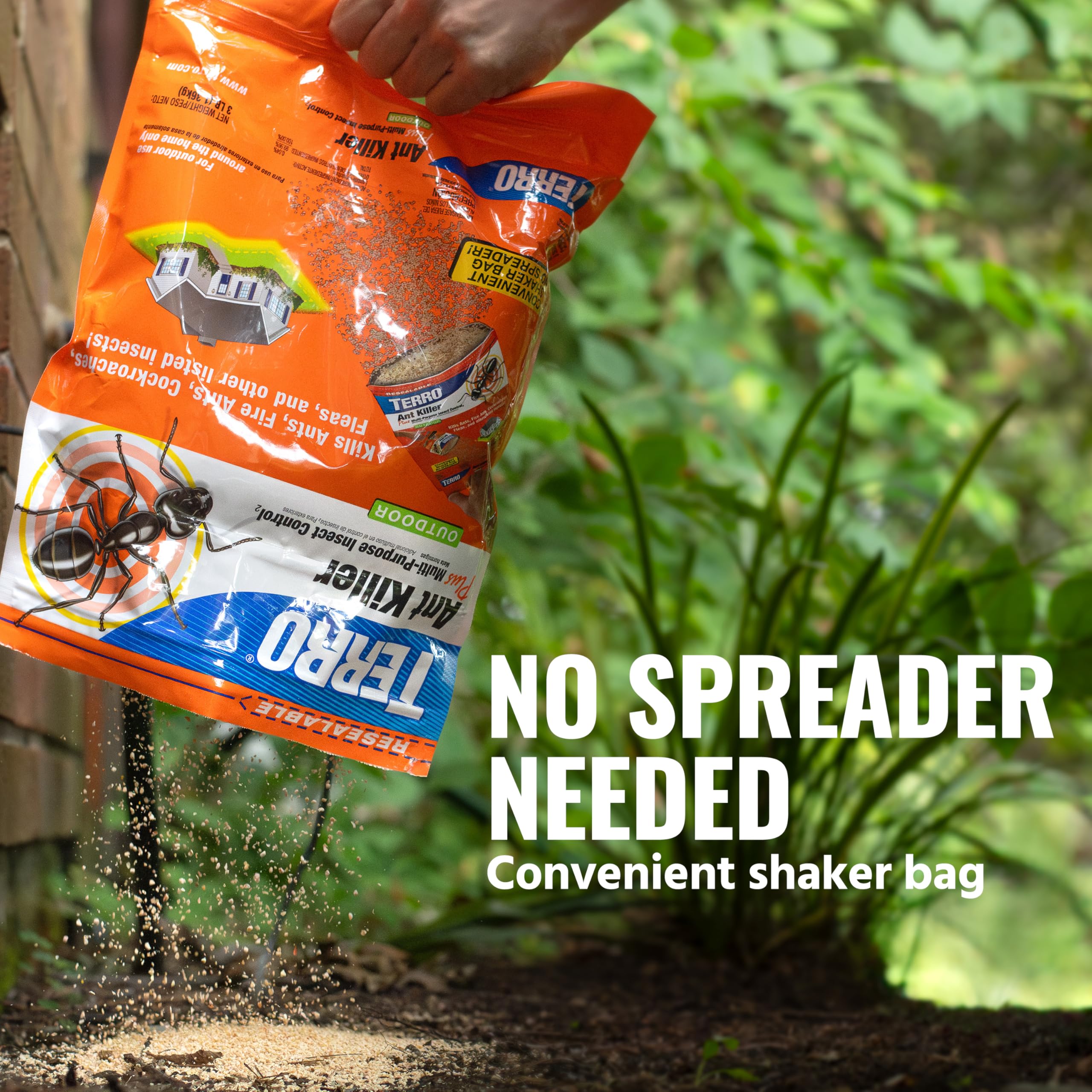 TERRO Ant Killer Plus foundation barrier application for lasting protection.