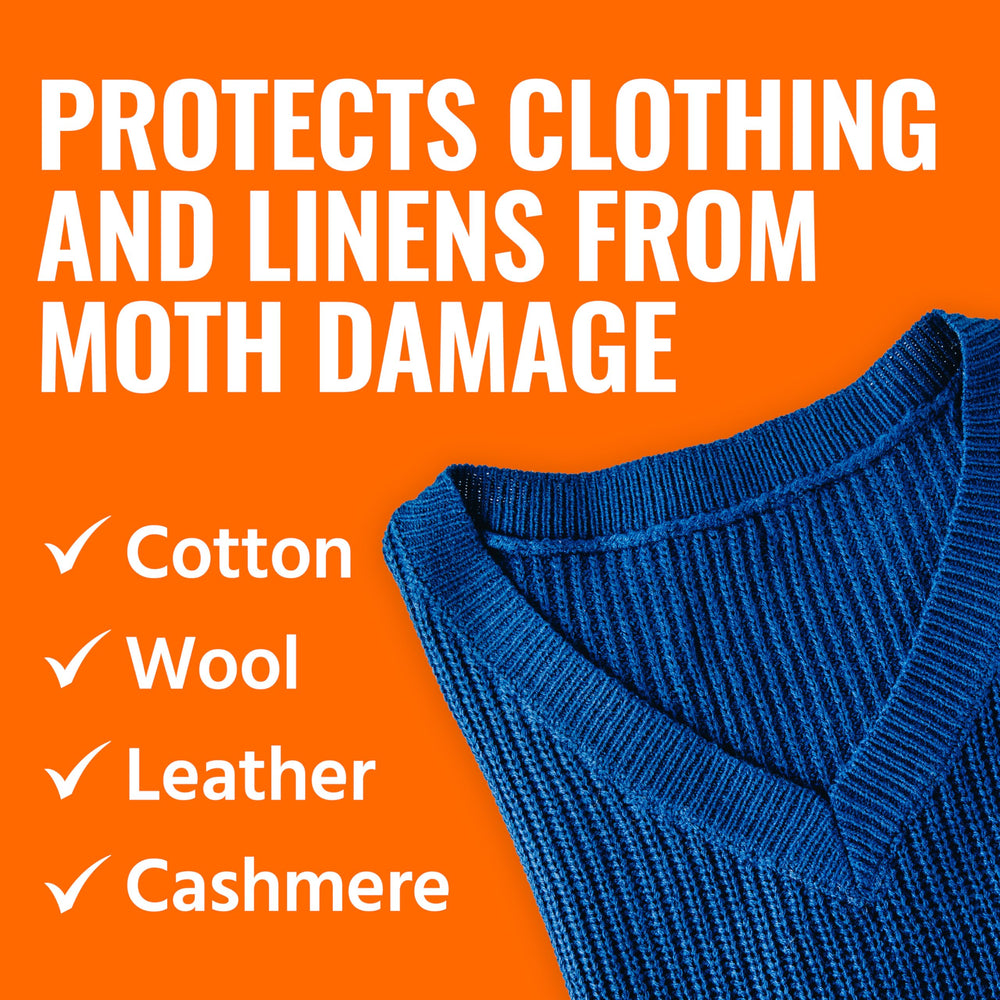 TERRO Clothes Moth Killer provides up to six months of fabric protection