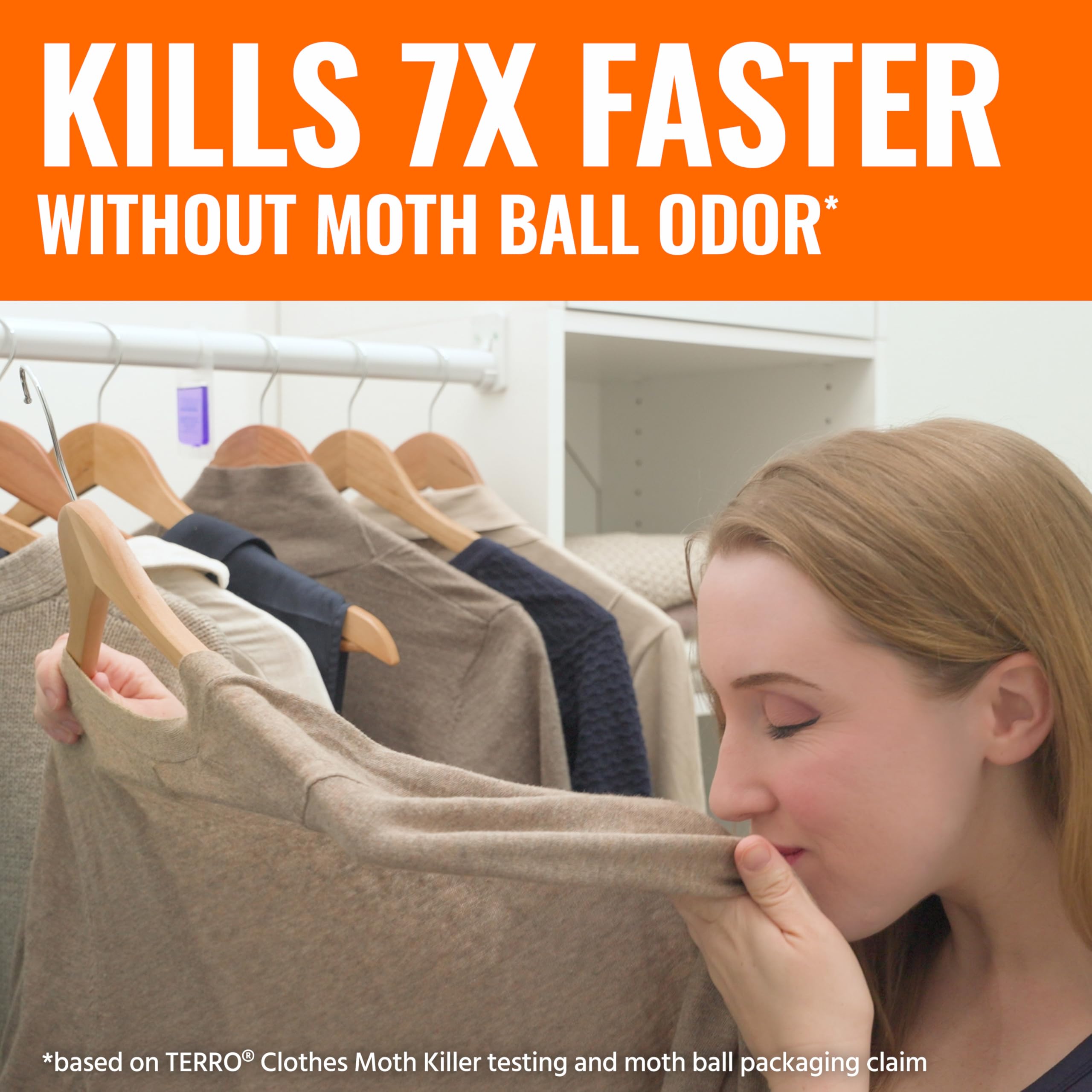 TERRO Clothes Moth Killer odorless formula protects fabrics without odor
