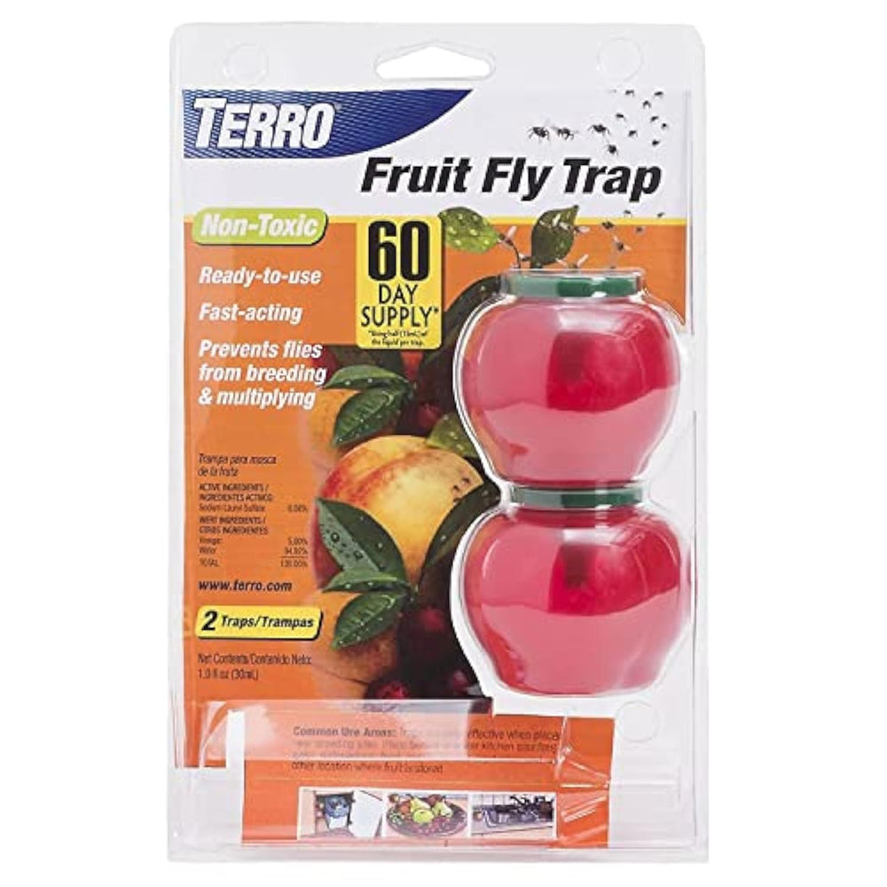 Terro 2-Pack Fly Trap front view with compact kitchen-friendly design.