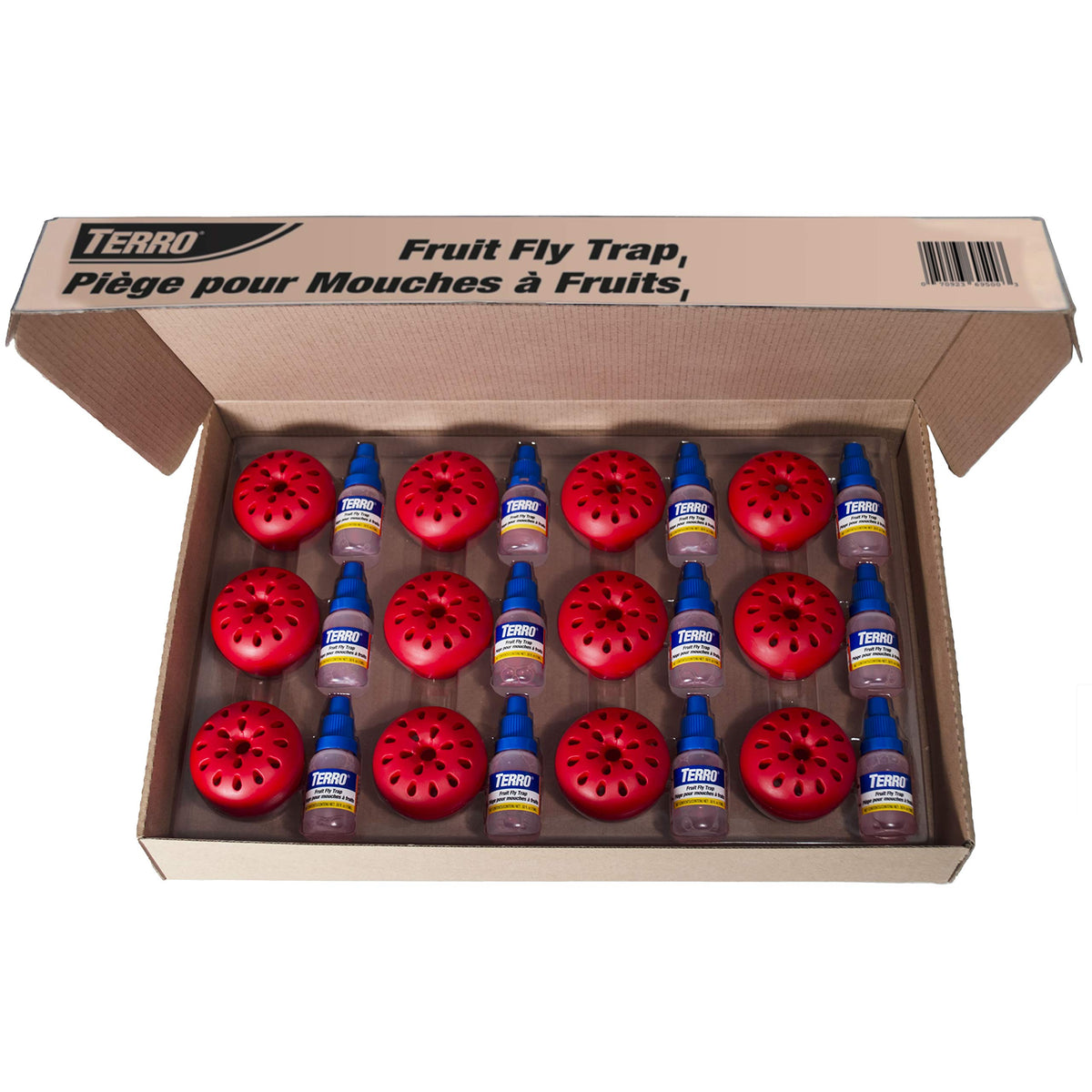 Terro indoor apple-shaped fruit fly trap front view for discreet pest control.