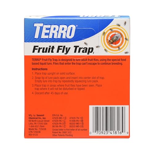 Terro six-pack provides ongoing indoor fruit fly control.