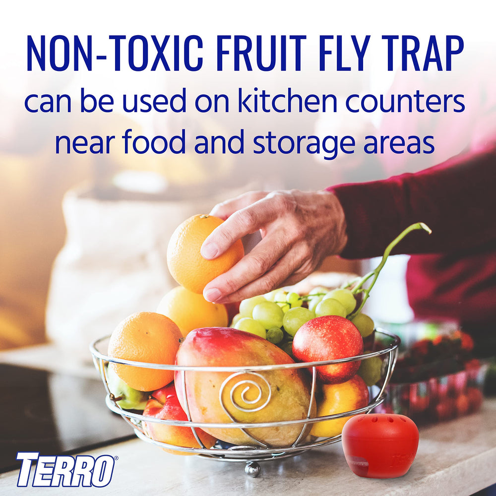 Terro trap placed near fruit bowl for best results.