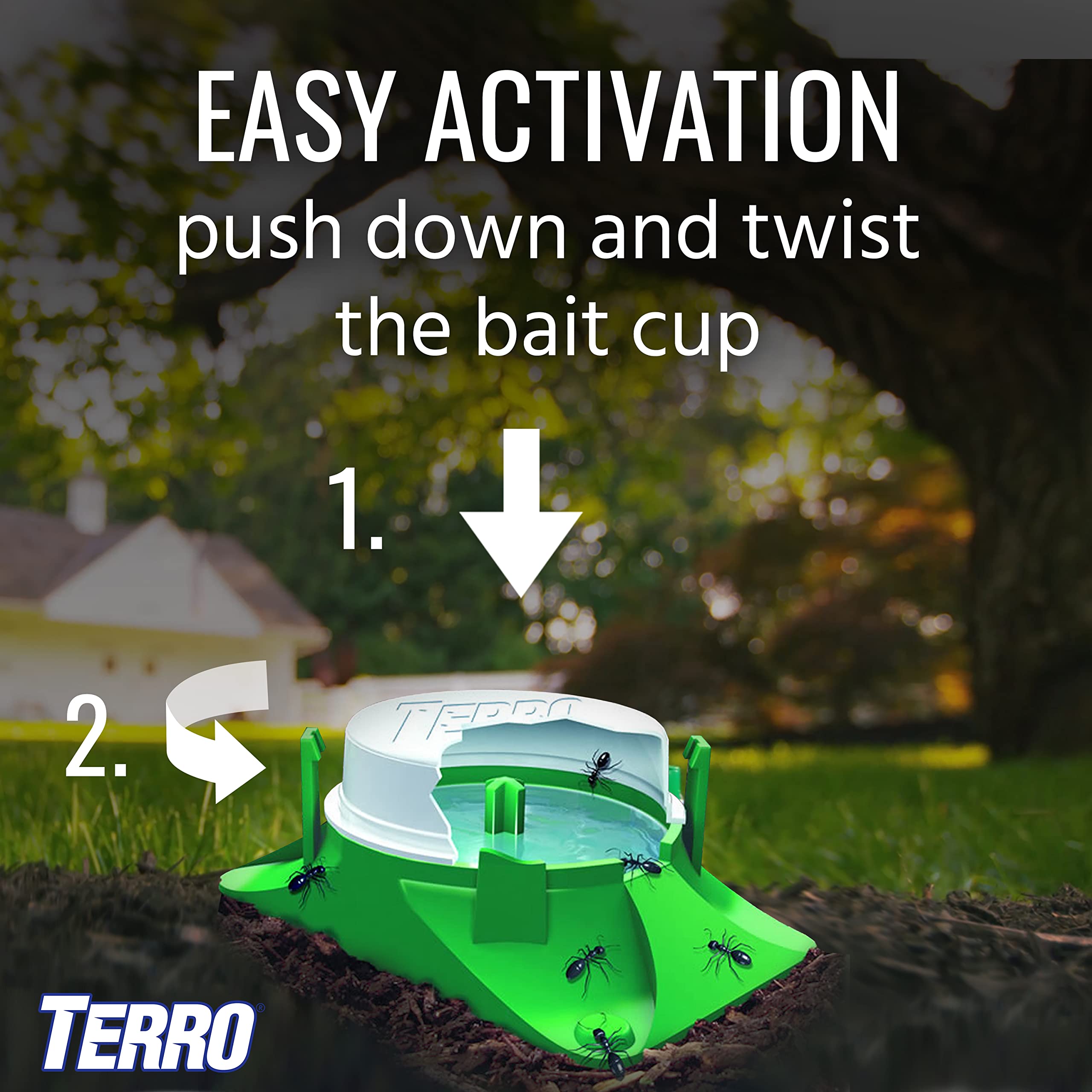 Stakes for TERRO T1804SR bait stations secure placement in soil