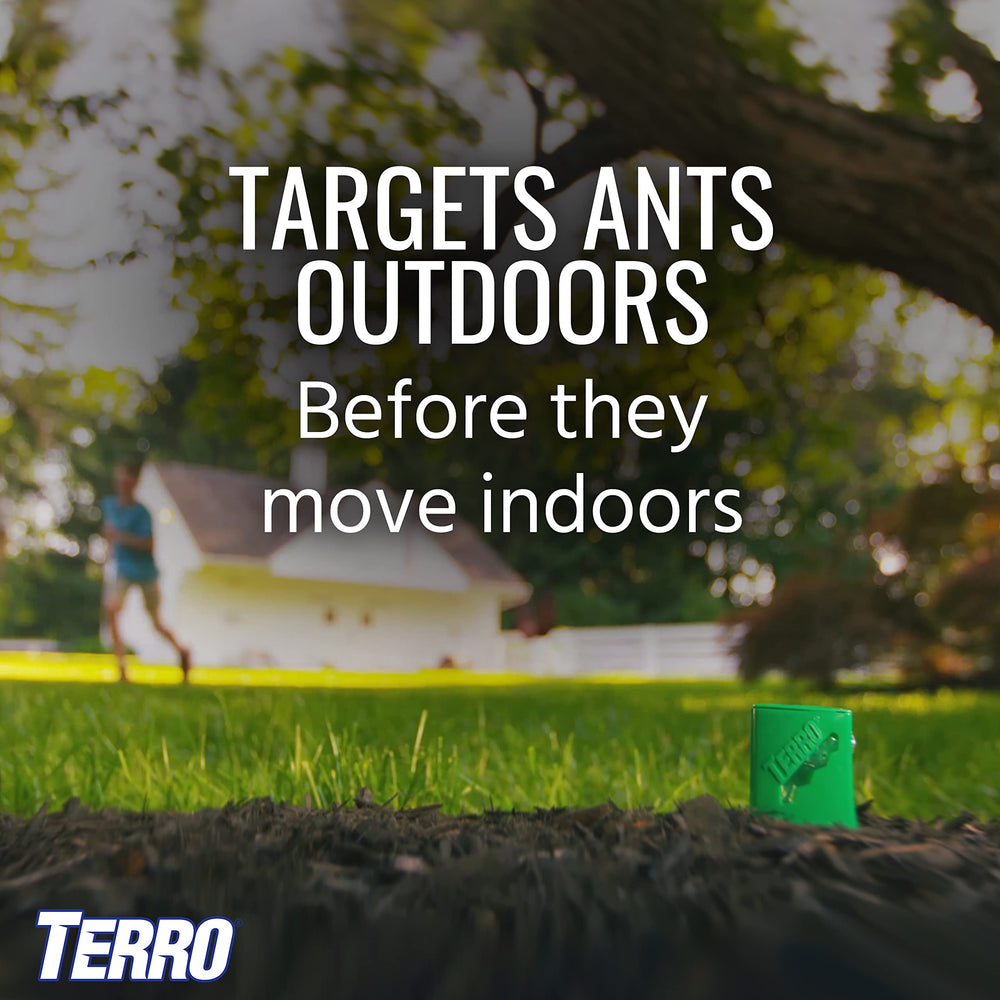 TERRO T1812SR break-tab activation on bait stake for easy setup