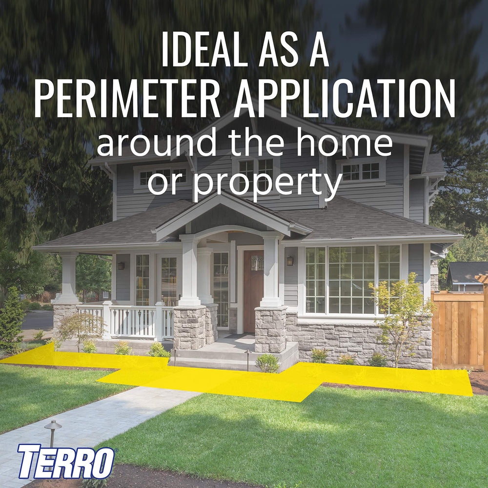 Terro T2600 multi-pest coverage outdoors emphasizes ants, roaches, and more