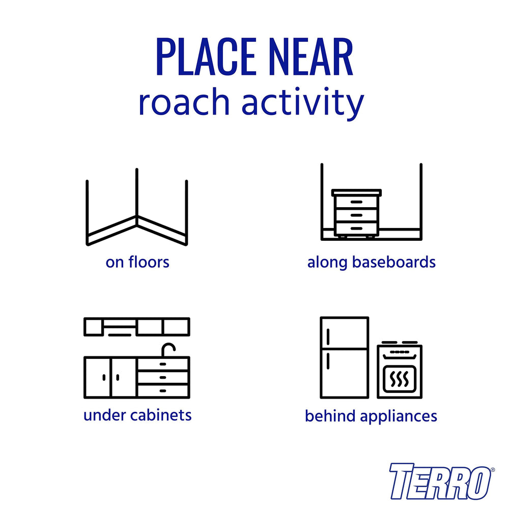 TERRO T500 fits under cabinets for hidden roach control