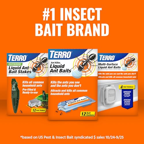 Pack includes twelve Terro T500SR bait stations for broader coverage.