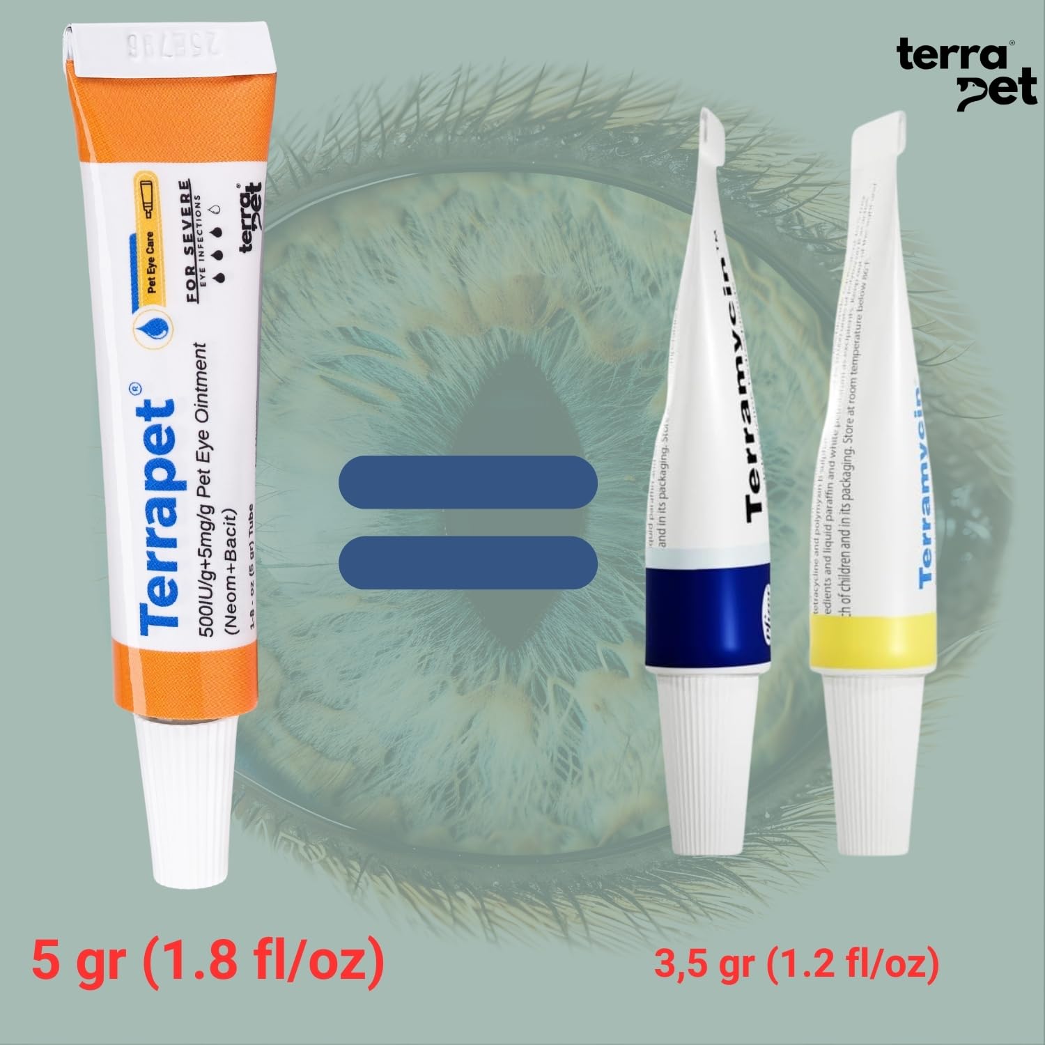 Terrapet Eye Care Ointment for birds, compact and travel-friendly.